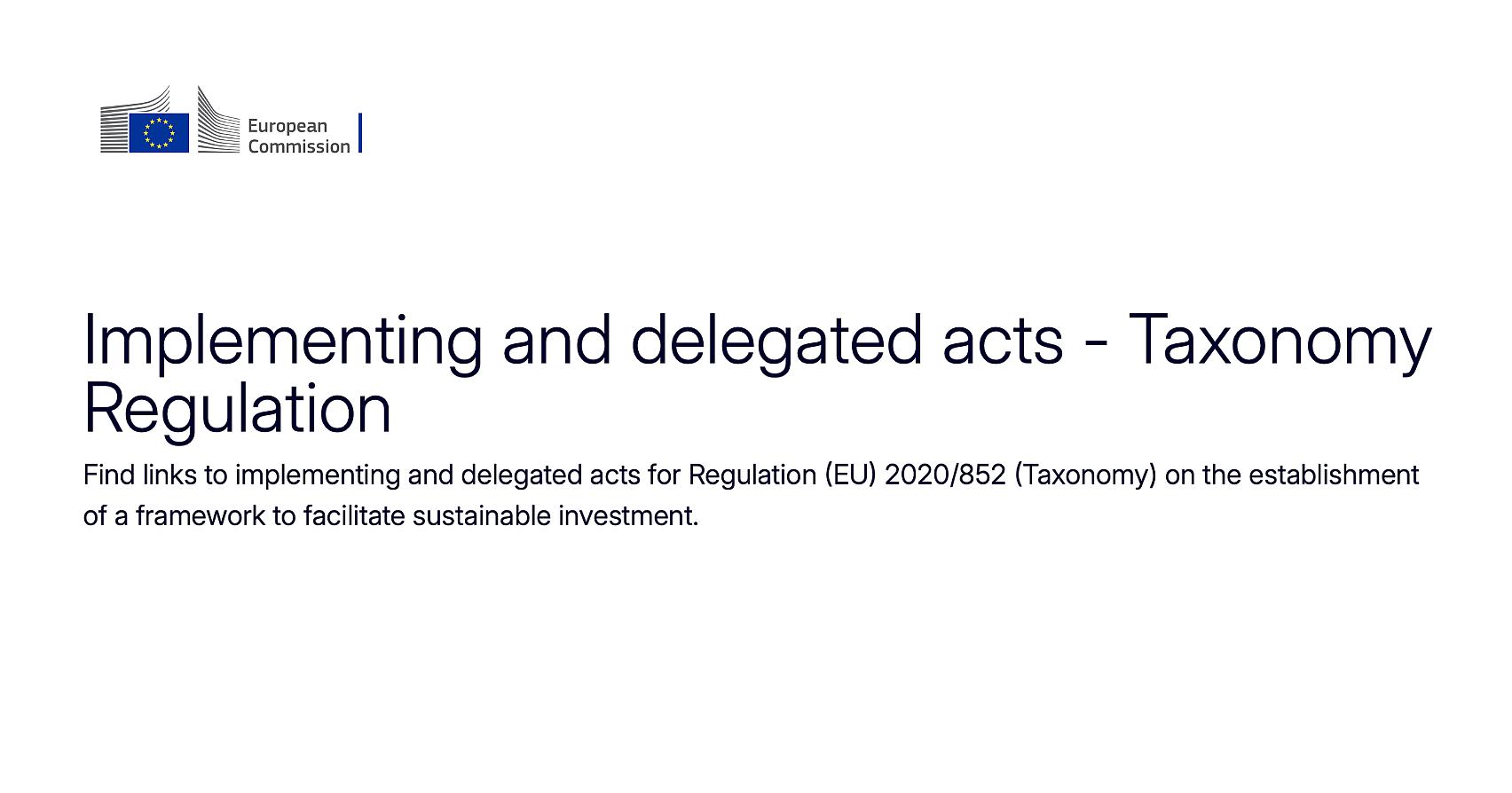 Європейська Комісія опублікувала для публічного обговорення проєкт змін до технічних критеріїв Таксономії ЄС