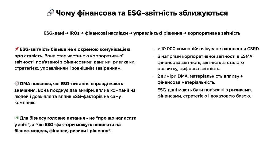 Чому фінансова та ESG-звітність зближуються
